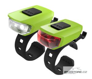 KLS Vega USB Lime Green sada p�edn�ho a zadn�ho sv�tla