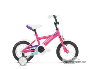 KROSS Mini 1.0 12 pink/violet/turquoise glossy dětské kolo
