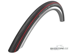 SCHWALBE Lugano II 700C/622 pl᚝ dr�t, 700 x 25C, �ern�/�erven� barva