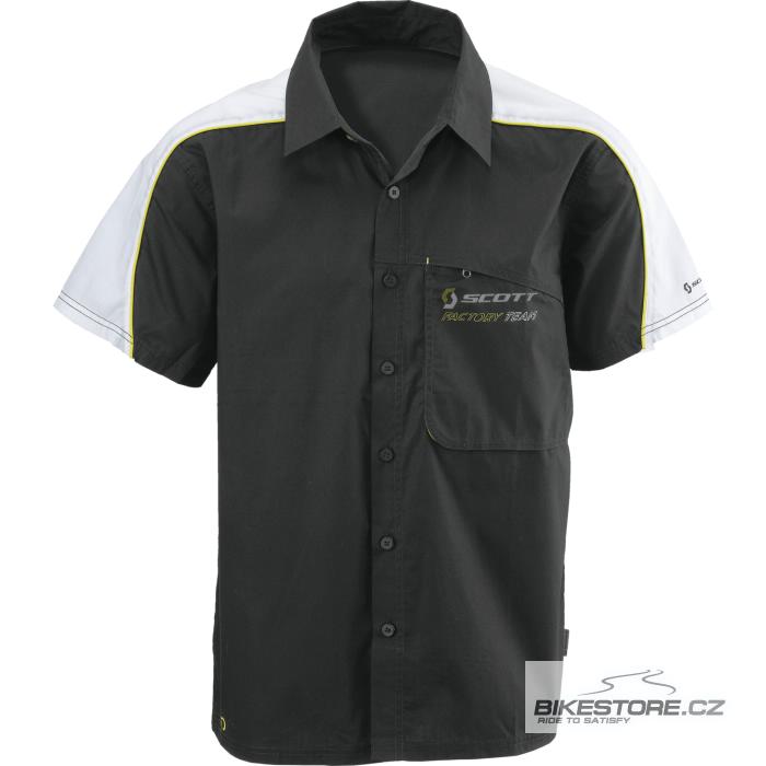 SCOTT Button Factory Team triko (221301) Velikost XL, černá/žlutá barva