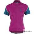 SCOTT Endurance Q-Zip dámský dres - krátký rukáv se zipem (241799) Velikost S, purpurová/modrá barva