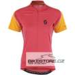 SCOTT Endurance Q-Zip dámský dres - krátký rukáv se zipem (241799) Velikost S, růžová/oranžová barva